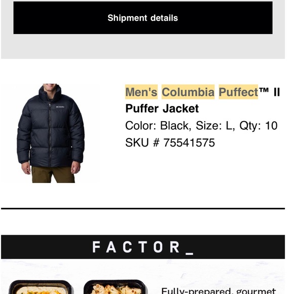 Men’s Columbia Puffect II Puffer Jacket Size Large - Picture 7 of 7